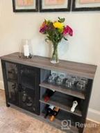 img 1 attached to 47 Inch BON AUGURE Industrial Bar Cabinet With Removable Wine Rack - Rustic Farmhouse Liquor Cabinet For Home review by Catherine Foht