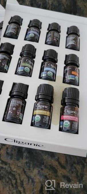 img 1 attached to Cliganic USDA Organic Aromatherapy TOP 12 Essential Oils Set, 100% Pure - Peppermint, Lavender, Eucalyptus, Tea Tree, Lemongrass, Rosemary, Frankincense, Orange, Lemon, Cassia, Cedarwood & Grapefruit review by Jessica Wood