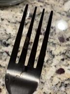 img 1 attached to Silverware Set, HaWare Matte 20 Pieces Stainless Steel Flatware Set Service For 4, Satin Tableware Cutlery Set Includes Knives, Forks, Spoons, Modern Utensil For Home Restaurant Party, Dishwasher Safe review by Oscar Chambers