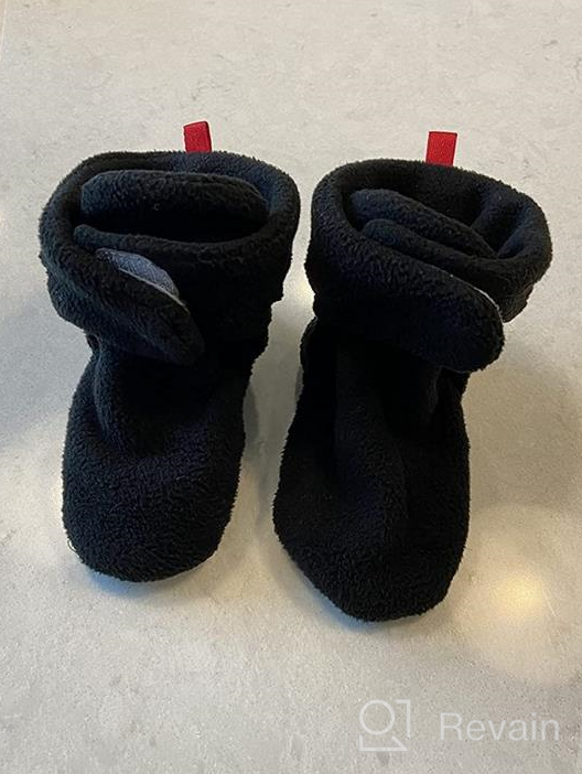 img 1 attached to Non-Slip Baby Fleece Booties | Unisex Newborn Toddler First Walkers | Warm House Shoes for Baby Boys & Girls review by Brian Nelson