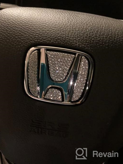 img 1 attached to Upgrade Your Honda Steering Wheel With Jaronx Crystal Bling Emblem - Sparkle-Up Your Commute! review by Sam Carter