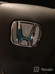 img 8 attached to Upgrade Your Honda Steering Wheel With Jaronx Crystal Bling Emblem - Sparkle-Up Your Commute!
