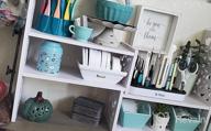 img 1 attached to YGYQZ Small Bookshelf for Desktop Storage: Mini Cute 📚 Office Desk Shelves in White – Versatile Organizers for Women, Kids review by Todd Worley