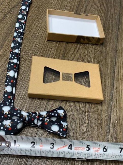 img 1 attached to 🎀 Stylish Spring Notion Christmas Boys' Accessories: Printed Microfiber Bow Ties and More! review by Cedric Ziebart