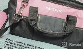 img 5 attached to Organize Your Tools In Style With FASTPRO'S Durable Pink Tool Bag: Zip-Top, Wide Mouth, And 600D Polyester Fabric For Quality Endurance