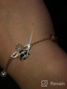 img 5 attached to 🐝 Потрясающий набор украшений с пчелами: серьги, браслет и ожерелье "LAZLUVU подсолнухи и пчелы" - идеальный рождественский подарок для женщин и девочек.