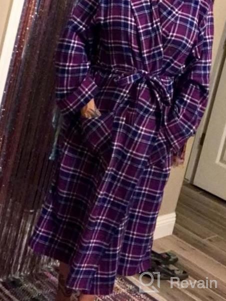 img 1 attached to Lightweight 100% Cotton Bathrobe For Women: EVERDREAM Flannel Robe With Shawl Collar review by Lakeisha Smith