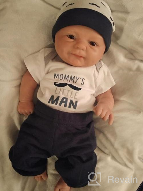 img 1 attached to Experience The Realism: Vollence 16" Full Body Platinum Silicone Reborn Baby Doll Boy review by Matthew Kocur