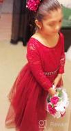 img 1 attached to Burgundy Rhinestones Holiday Christmas Flower Girls' Clothing review by Richard Kuntz