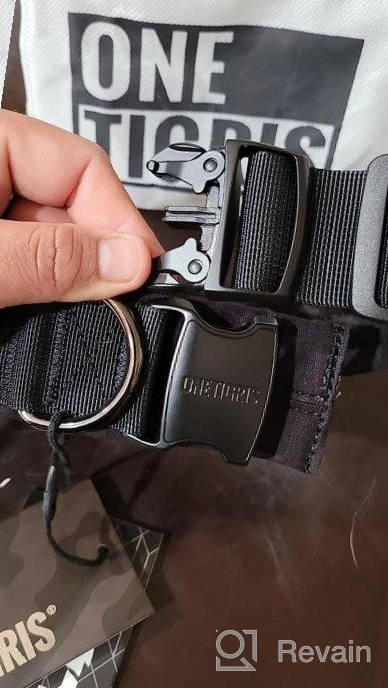 img 1 attached to Adjustable Military Tactical Dog Collar With Heavy-Duty Buckle And Handle For Training - Durable And Tough For Medium Breeds (Black) review by Chad Delgado