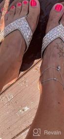 img 7 attached to Silver Layered Ankle Chain Foot Jewelry - Edary Beach Vintage Anklets For Women & Girls