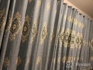 img 1 attached to Transform Your Home With VOGOL'S Elegant Customized Jacquard Sheer Window Curtains - Perfect For Bedroom And Living Room Decor (54 X 84, Top Grommets, 2 Panels) review by Roger Weinmunson