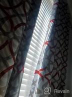 img 1 attached to Red And Gray Alexander Thermal Blackout Grommet Unlined Window Curtain Set Of 2 Panels, 52X96 Inch With Spiral Geo Trellis Pattern - DriftAway review by William Wiley