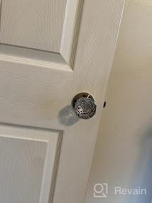 img 8 attached to 5 Pack Keyless Privacy Door Knobs - Crystal Glass Handles In Modern Design, Satin Nickel Finish