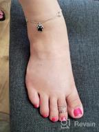 img 1 attached to 🐾 FREECO S925 Sterling Silver Anklet: Adjustable Cute Paw Print Foot Bracelet for Women & Girls - Dog Pet Paw Print Jewelry review by Jonathan Davenport