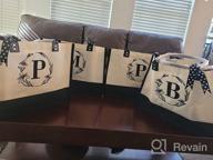 картинка 1 прикреплена к отзыву Индивидуальные холщовые сумки BeeGreen с вышитыми монограммами и кожаными ручками - идеальный индивидуальный подарок на день рождения для женщин от Jim Ball