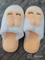 img 1 attached to Kids Winter Warm Slippers Indoor Bedroom Shoes Boys Girls KUBUA review by Wayne Burkett