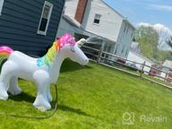 img 1 attached to Gigantic Unicorn Sprinkler For Kids - Jasonwell Inflatable Water Toy For Epic Summer Fun (XXXL) review by David Alvarez