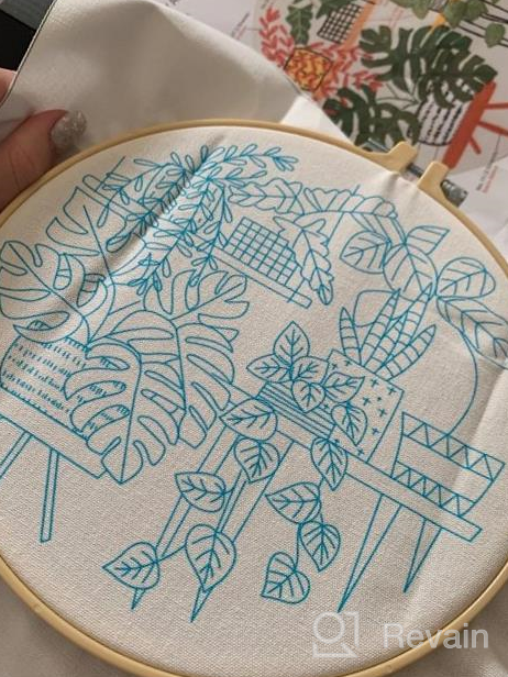 img 1 attached to Embroidery Starters Kit With Pattern For Beginners, Cross Stitch Kit Stamped Embroidery Kits For Adults Include Clothes With Floral Pattern, Embroidery Hoops, Instructions, Threads & Needles (Flowers) review by Emilie Clorina