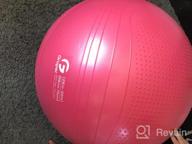 img 1 attached to Transform Your Fitness Routine With Gruper'S Anti-Burst Yoga Ball And Chair Set: Includes Hand Pump And Workout Guide Access! review by David Barit