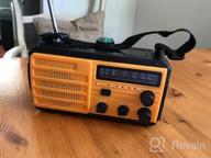 img 1 attached to 【2023 Newest】8000MAh Emergency Hand Crank Radio,AMFM NOAA Weather Alert Radio,Survival Solar Powered Radio With Super Bright Flashlight,SOS Alarm,Phone Charger,Compass For Hurricane,Outdoor Emergency review by Matthew Coste