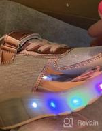 img 1 attached to Ehauuo Unisex Kids LED Light up Retractable Roller Skate Sneaker: Flashing Wheel Shoes for Girls and Boys review by Mike Hernandez