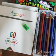 img 1 attached to Artlicious Colored Pencils: A Colorful Set Of 50 Pencils For Kids And Adults - Perfect For Art Projects And Professional Use review by Jay Mitchell