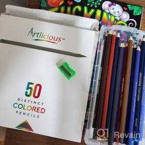 img 6 attached to Artlicious Colored Pencils: A Colorful Set Of 50 Pencils For Kids And Adults - Perfect For Art Projects And Professional Use