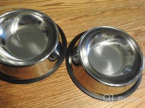 img 6 attached to WEDAWN Stainless Steel Pet Bowls With Rubber Base - 8Oz, 16Oz, 26Oz, 40Oz Sizes For Dogs, Cats, Puppies, Kittens, And Rabbits - Ideal For Water And Food - Pack Of 2, Silver - 1 Cup/6 Oz Capacity
