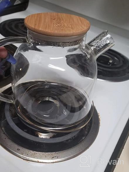 img 1 attached to 🫖 CnGlass 50.7oz Glass Teapot - Stovetop Safe - Clear Pitcher with Removable Filter Spout for Loose Leaf and Blooming Teabag review by Nathan Pintac