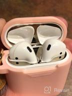 img 1 attached to Elago AirPods 2 Dust Guard (Rose Gold, 2 Sets) Dust-Proof Metal Cover, Luxurious Finish, Watch Installation Video - Compatible With Apple AirPods 2 Wireless Charging Case [US Patent Registered] review by Frank Bruton