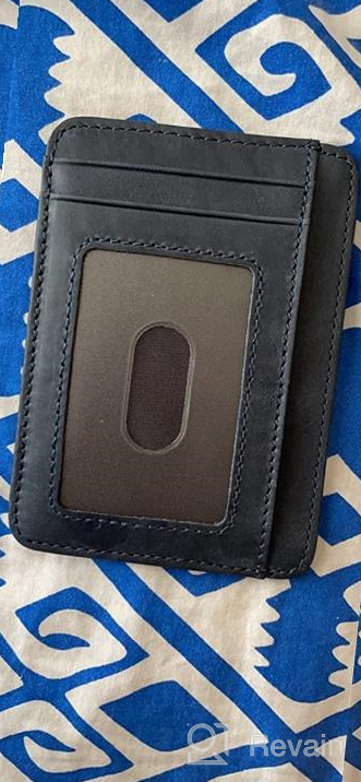 img 1 attached to Premium Minimalist Leather Wallets 🔒 with Credit Card Blocking for Men's Accessories review by Meechie Camlin