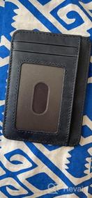 img 8 attached to Премиальные минималистичные кожаные кошельки 🔒 с блокировкой кредитных карт для мужской аксессуаров