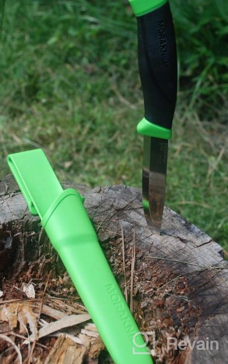 img 1 attached to Morakniv Companion Fixed Blade Outdoor Knife - 4.1-Inch Sandvik Stainless Steel Blade, Military Green review by Rhett Fifer