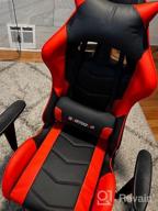 img 1 attached to Experience Comfortable Gaming With ECOTOUGE Pink Gaming Chair - Ergonomic Design With Speakers, Lumbar Support, Headrest And Footrest For Girls review by Isabel House
