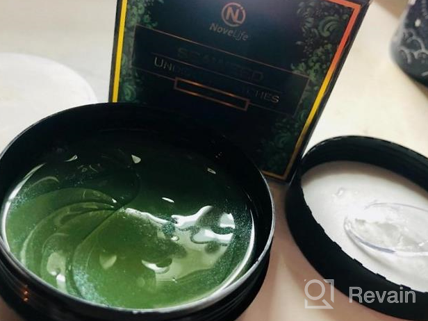 img 1 attached to 60PCS NoveLife Seaweed & Green Tea Eye Patches - Anti-Aging Collagen Gel Masks For Dark Circles, Puffiness & Wrinkles Treatment In Men & Women review by Richie Kotun
