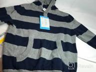 img 1 attached to 👕 Stylish Boys Hooded Sweater Pullover with Button-Up, Striped Color Block - Perfect Spring Knit Outfits by Benito & Benita review by Haji Anderson