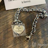 img 1 attached to SANNYRA Mother-Daughter Stainless Steel Heart Charm Bracelets: Thoughtful Birthday Gifts for Women review by Brandi Davis