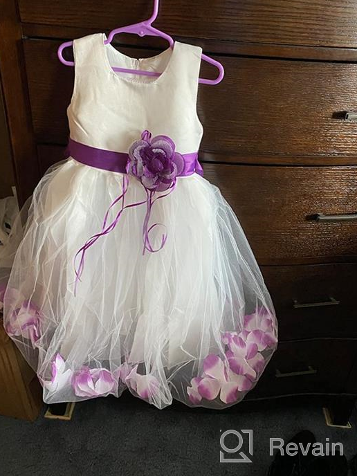 img 1 attached to Stunning NNJXD Flower Petals Bridal Toddler Girls' Clothing - Shop Now! review by Heather Sanchez