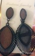 img 1 attached to Get The Ethnic Look With Udalyn'S 9-Pair Wooden Dangle Earrings For Women review by Marcus Loeffler