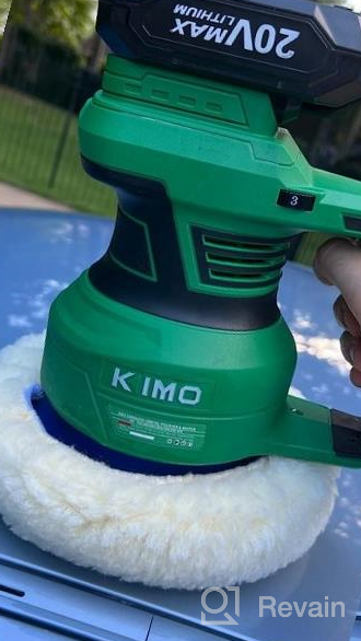 img 1 attached to KIMO 12V 3” Cordless Polisher Kit - Car Buffer, 2.0Ah Battery & Fast Charger, Variable Speed And 4 Pads For Detailing/Scratch Repair review by Rick Booth
