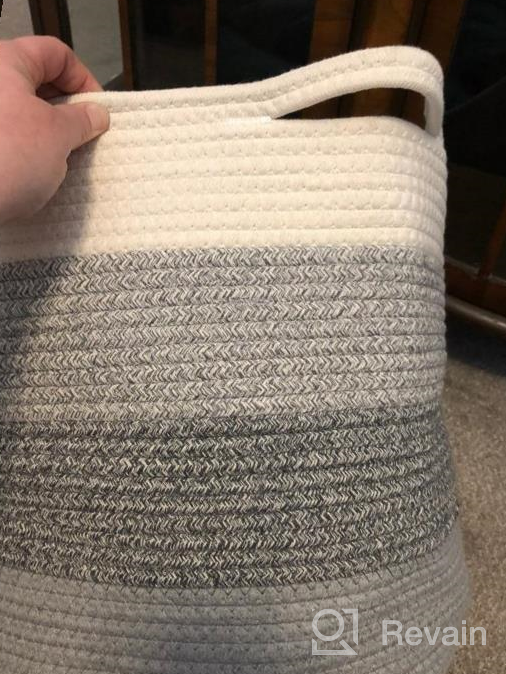 img 1 attached to Organize In Style With COSYLAND'S Extra Large Woven Cotton Laundry Basket review by Noel Pilla