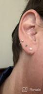 img 1 attached to Earrings Sterling Cartilage Piercing Sensitive review by Lucia Brown