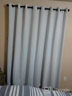 img 1 attached to Grey Thermal Insulated Grommet Window Blackout Curtains Panels - 1 Pair 52X84 Inch + 2 Tie Backs review by Justin Malkowski