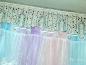 img 8 attached to Yancorp Curtains For Girls Bedroom Kids Curtain Hollow-Out Star Window Nursery Curtain 63 Inches Length Room Darkening Grommet 2 Layers,1 Panel (Purple Teal Blue, W34 X L63)