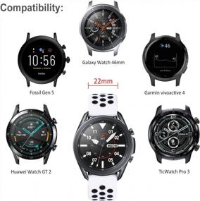 img 2 attached to Upgrade Your Galaxy Watch 3 With Surace Soft Silicone Sport Band - 3 Pack Bundle With Quick-Release Pins