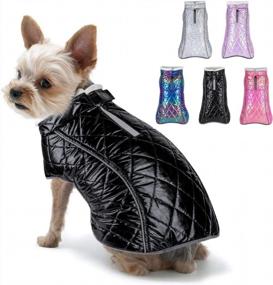 img 4 attached to HAOCOO Winter Dog Coat: Cozy Fleece Thick Warm Jacket W/ Leash Hole, Reflective Adjustable Cold Weather Waterproof Windproof Coats For Medium Dogs