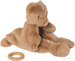 img 2 attached to 🐻 Sleepy Time Bear Plush Baby Lovie Blankie with Removable Silicone Teether Ring by Manhattan Toy
