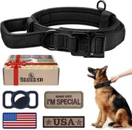 tactical dog collar adjustable military logo