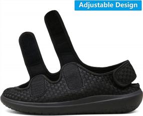img 2 attached to Comfortable And Adjustable Diabetic Slippers For Men And Women With Arthritis, Edema, And Swollen Feet - Lightweight And Extra Wide House Shoes By Sisttke